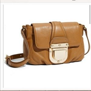 Brown leather Camil mini bag;8”/6”/1.5”
